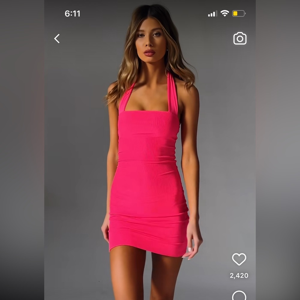 Revolve AFRM Norah Bodycon Pink Dress